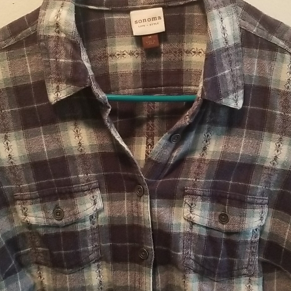 Sonoma Light Grey, Dark Grey and Green Flannel - Picture 2 of 5